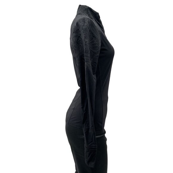 Lululemon Toasty Tech 1/2 Zip Pocket Hi-Neck Activewear Longsleeve Black Women 4 - Picture 7 of 16